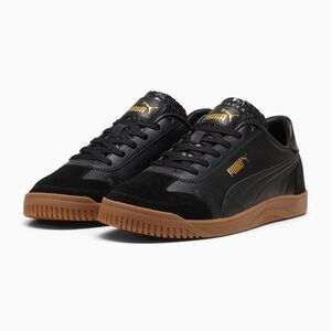 Puma Club 5v5 Lux Black Gold Low Profile Sneakers Size 8.5